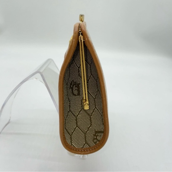 Christian Dior Honeycomb Beige PVC Mini Purse Coin Case - Picture 10 of 13